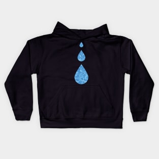 Water Drops Abstract - Water sign - The Five Elements Abstract  Symbol Kids Hoodie